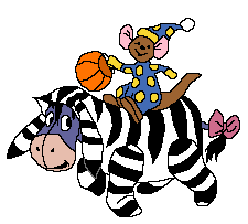 Roo and Eeyore wearing costumes