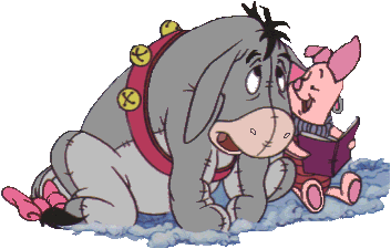 Eeyore and Piglet sing songs for Christmas.